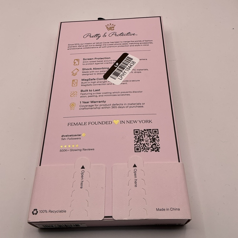 VELVET CAVIAR iPhone 16   MagSafe Case - Pink Rose Floral NIB - Picture 2 of 4